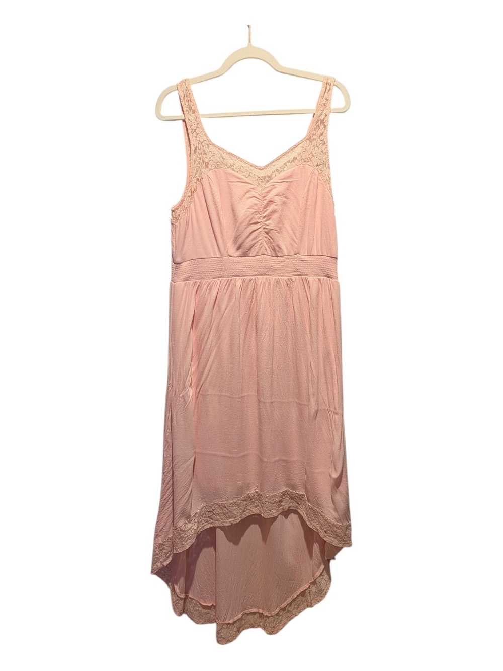 torrid Peachy Pink Lace Trim Slip Dress